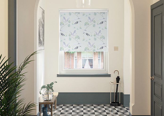 Cranes, River Blue - Twist&Fit Roller Blind - Image 3
